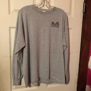 Mercier Orchards Gray Embroidered Logo Long Sleeve T-Shirt Mens XL Blue Ridge GA